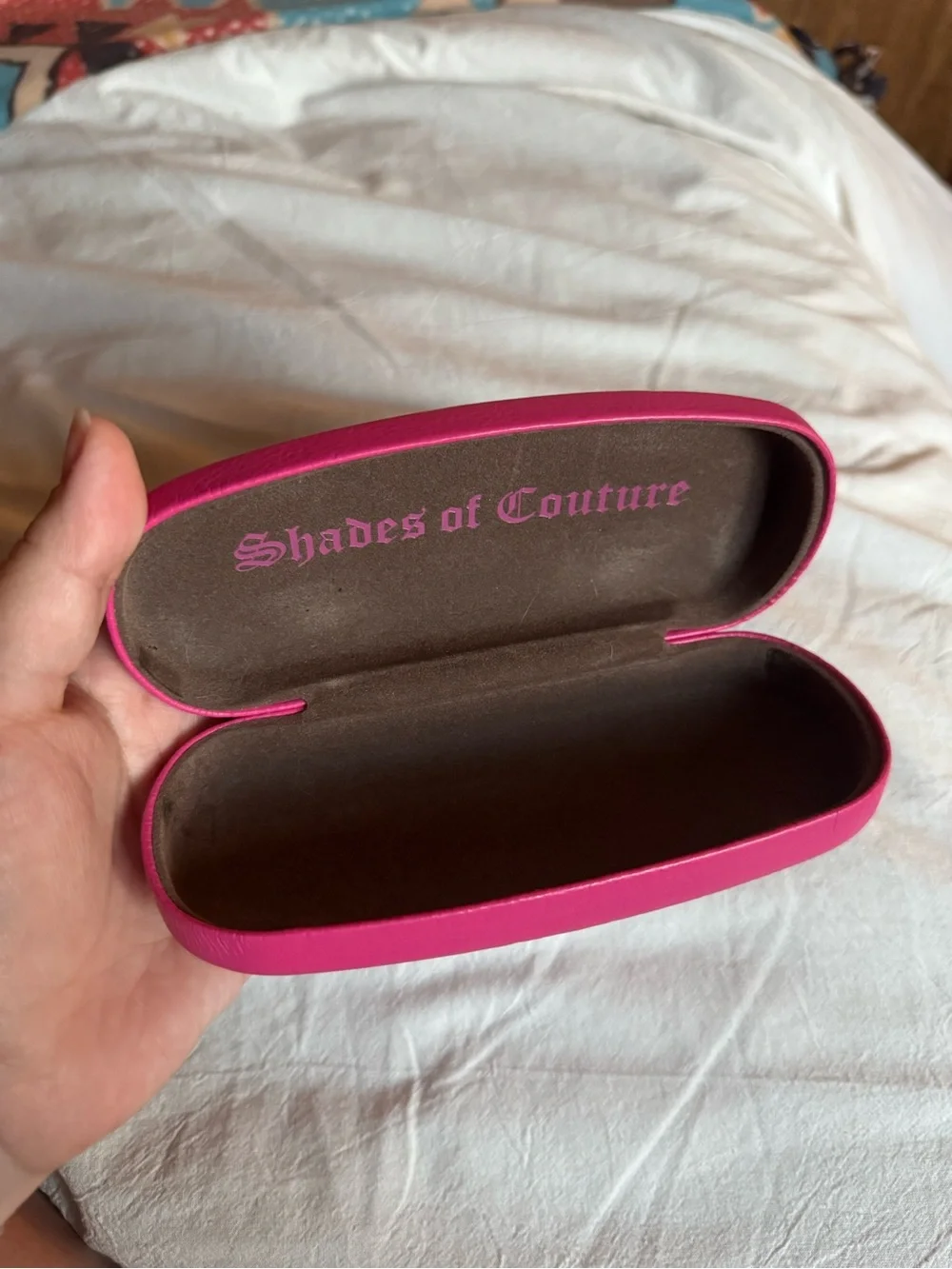 Juicy Couture Hot Pink Embossed Eyewear Case